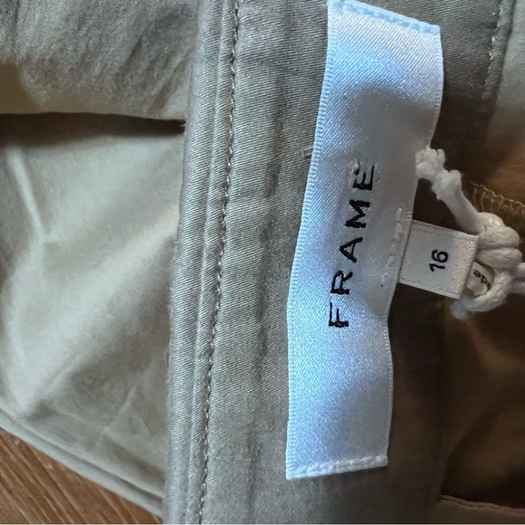 Frame Denim Tan High-Waisted Trousers - Picture 4 of 16